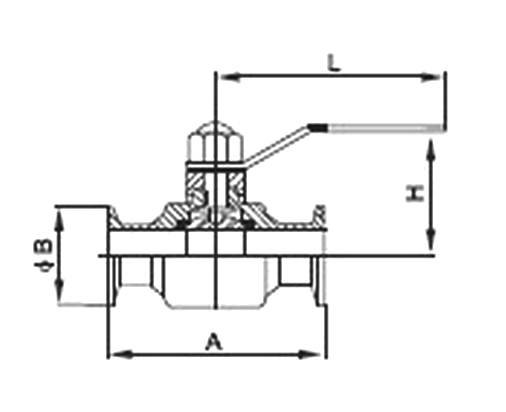 Q81F衛(wèi)生級(jí)球閥結(jié)構(gòu)圖 衛(wèi)生級(jí)直通球閥(圖1)