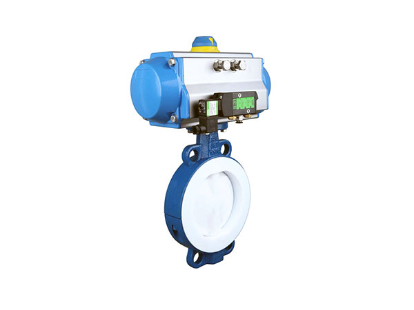 D671F46氣動(dòng)襯氟對(duì)夾蝶閥