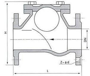 HQ41X球形止回閥(圖1) HQ41X球形止回閥(圖1)