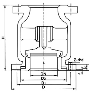 H42W立式止回閥(圖1) H42W立式止回閥(圖1)